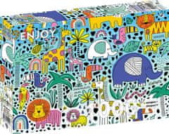 ENJOY Puzzle Doodle Safari 1000 kosov