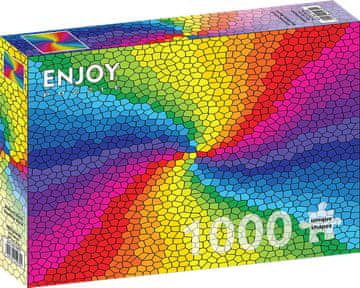 ENJOY Puzzle Vitražna mavrična eksplozija 1000 kosov