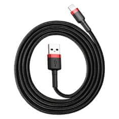 BASEUS Kabel Lightning USB Cafule 1,5A 2m črno-rdeč