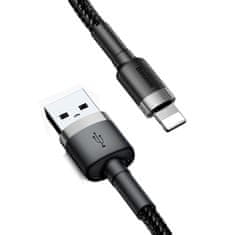 BASEUS Kabel USB Lightning Cafule 2,4A 0,5 m (siv/črn)