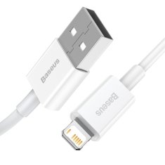 BASEUS Kabel USB na Lightning Superior Series, 2,4 A, 0,25 m (bela)