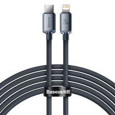 BASEUS Kabel USB-C na Lightning Crystal Shine, 20 W, PD, 2 m (črn)