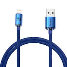 BASEUS Kabel USB-Lightning Crystal Shine, 2,4 A, 1,2 m (modri)