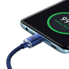 BASEUS Crystal Shine kabel USB-C do USB-C, 100 W, 1,2 m (moder)