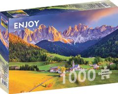 ENJOY Puzzle Cerkev v Dolomitih, Italija 1000 kosov