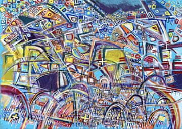 ENJOY Puzzle Ukrivljena napetost 1000 kosov