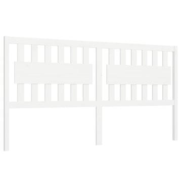 Vidaxl Posteljno vzglavje belo 145,5x4x100 cm trdna borovina