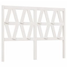Vidaxl Posteljno vzglavje belo 146x4x100 cm trdna borovina