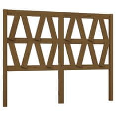 Vidaxl Posteljno vzglavje medeno rjavo 146x4x100 cm trdna borovina