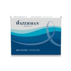Waterman standardne kartuše s črnilom, ki jih je mogoče prati, temno modre barve