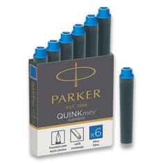 Parker mini kartuše s črnilom, 6 kosov - modre