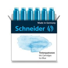 Schneider Stekleničke za črnilo, 6 kosov, ledeno modra