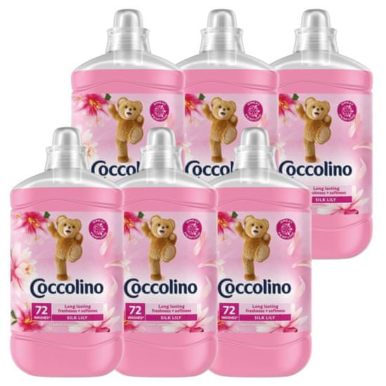 Coccolino Silk Lily mehčalec, 6x 1,8 L