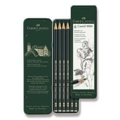 Faber-Castell Grafitni svinčnik Castell 9000 - 6 kosov, pločevinasta škatlica