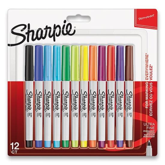 Sharpie Permanentni marker Ultra Fine komplet 12 barv