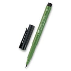 Faber-Castell Pitt Artist Pen Brush - zeleni odtenki 167, trajno zelena olivna