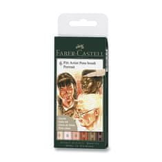 Faber-Castell Pitt umetniško pero s čopičem Portret - 6 kosov