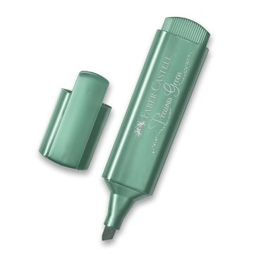 Faber-Castell Označevalnik Textliner 46 Metallic - zelena kovinska barva