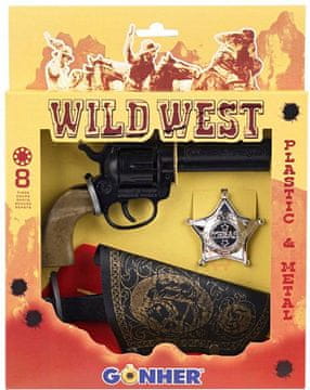 shumee Gonher Cowboy Set pištola s tokom in značko