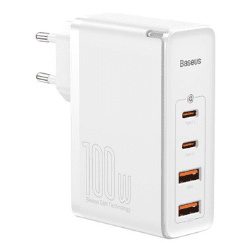 BASEUS Polnilec USB GaN2 Pro Fast Wall Charger 100W / USB Type C, Quick Charge 4+ Power Delivery