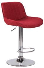 BHM Germany Barski stol Lentini, tekstil, krom / rdeča