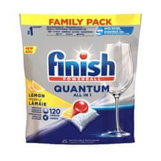 Finish Quantum All in 1 kapsule za pomivalni stroj Lemon Sparkle, 120 kosov