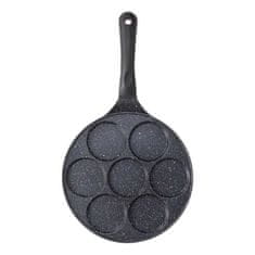 Tognana Ponev z okroglimi kalupi (7) premium black 26cm / en ročaj / indukcija / aluminij, kamnita prevleka