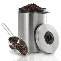 Xavax posoda iz nerjavečega jekla za 1 kg kavnih zrn, z dozirno zajemalko