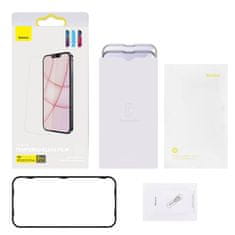 BASEUS Kaljeno steklo z 0,3 mm filtrom modre svetlobe za iPhone 13/13 Pro (2 kosa)