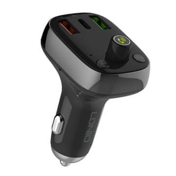 LDNIO Oddajnik FM C704Q z Bluetooth, 2x USB + USB-C, microSD / TF (črn)
