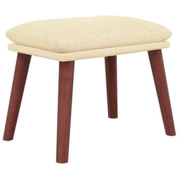 Vidaxl Stolček za noge krem 45x29,5x35 cm blago