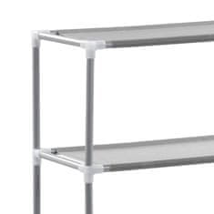 Vidaxl 2-nadstropni regal za nad pralni stroj siv 69x28x143 cm železo