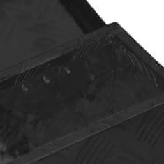 shumee Škatla za shranjevanje črna 50x20,5x15 cm aluminij