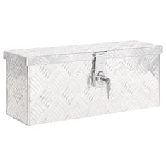 shumee Škatla za shranjevanje srebrna 50x20,5x15 cm aluminij