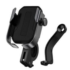 BASEUS Držalo za telefon Armor za motocikel / kolo / skuter / skuter (črno)