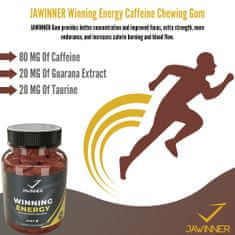 JAWINNER Žvečilni gumi s kofeinom - WINNING ENERGY 