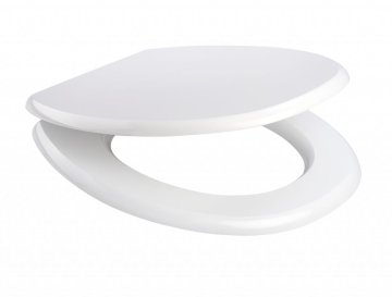 shumee Formic antibakterijski WC sedež z mehkim zapiranjem, bel