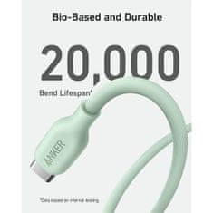 Anker 543 BIO kabel, USB-C na USB-C, 0,9 m, zelen