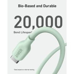 543 BIO kabel, USB-C na USB-C, 1,8 m, zelen