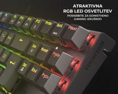 Genesis THOR 303 TKL gaming tipkovnica, mehanska, RGB LED osvetlitev, črna