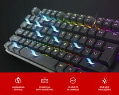 Genesis THOR 303 TKL gaming tipkovnica, mehanska, RGB LED osvetlitev, črna