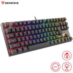 Genesis THOR 303 TKL gaming tipkovnica, mehanska, RGB LED osvetlitev, črna