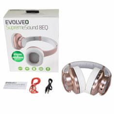 Evolveo SupremeSound 8EQ, slušalke Bluetooth z mikrofonom, zvočnikom in izenačevalnikom 2v1, roza