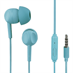 Hama Thomsonove slušalke z mikrofonom EAR3005, silikonski čepki za ušesa, turkizna