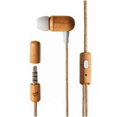 Energy Sistem slušalke Eco Cherry Wood (Mini jack, v ušesih, trajnostni les, konopljin kabel, mikrofon, nadzorni pogovor)