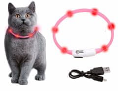 Karlie USB Visio Light LED ovratnica za polnjenje 35cm oranžna KAR