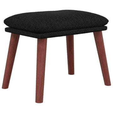 Vidaxl Stolček za noge črn 45x29,5x35 cm blago