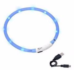 Karlie LED svetlobni ovratnik modre barve obseg 20-75cm