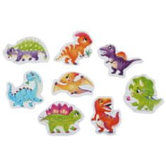 Puzzlika Dinozavri - sestavljanka 8 živali 16 kosov