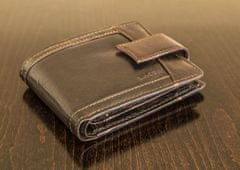 Lagen usnjena denarnica Cash Saver MAX Dark